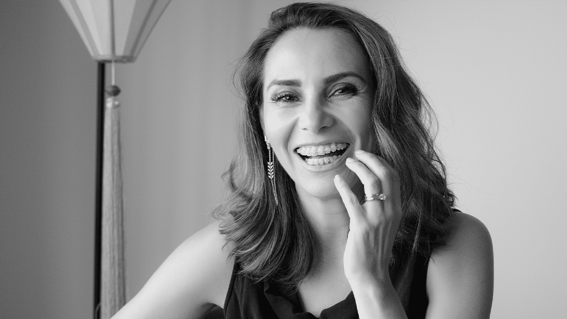 happy lady with braces